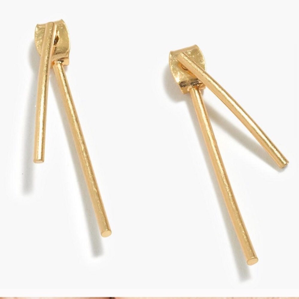 Madewell Stembend Earrings in Vintage Gold